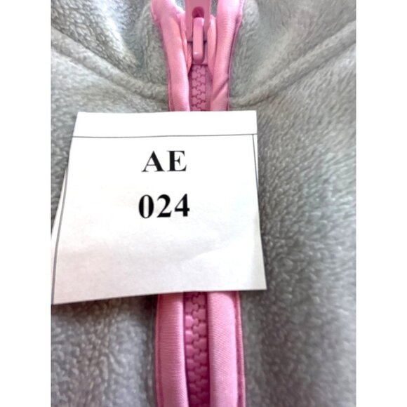 Athletic Works Girls 1/2 Zip Sweat Shirt Tops Gray/Pink Size M 7/8 - Picture 7 of 7